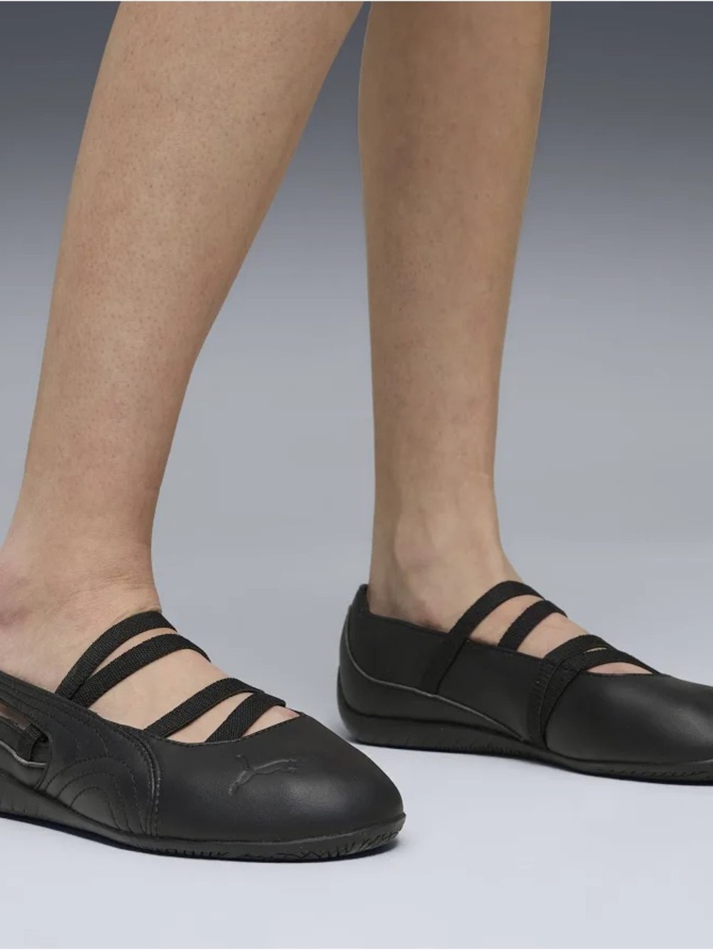 PUMA Women's Black Mary Jane Speedcat Ballet Flats